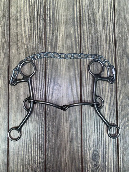 L&W #179 Lifter Bit - Short Shank 10 - Large Smooth Snaffle Bit