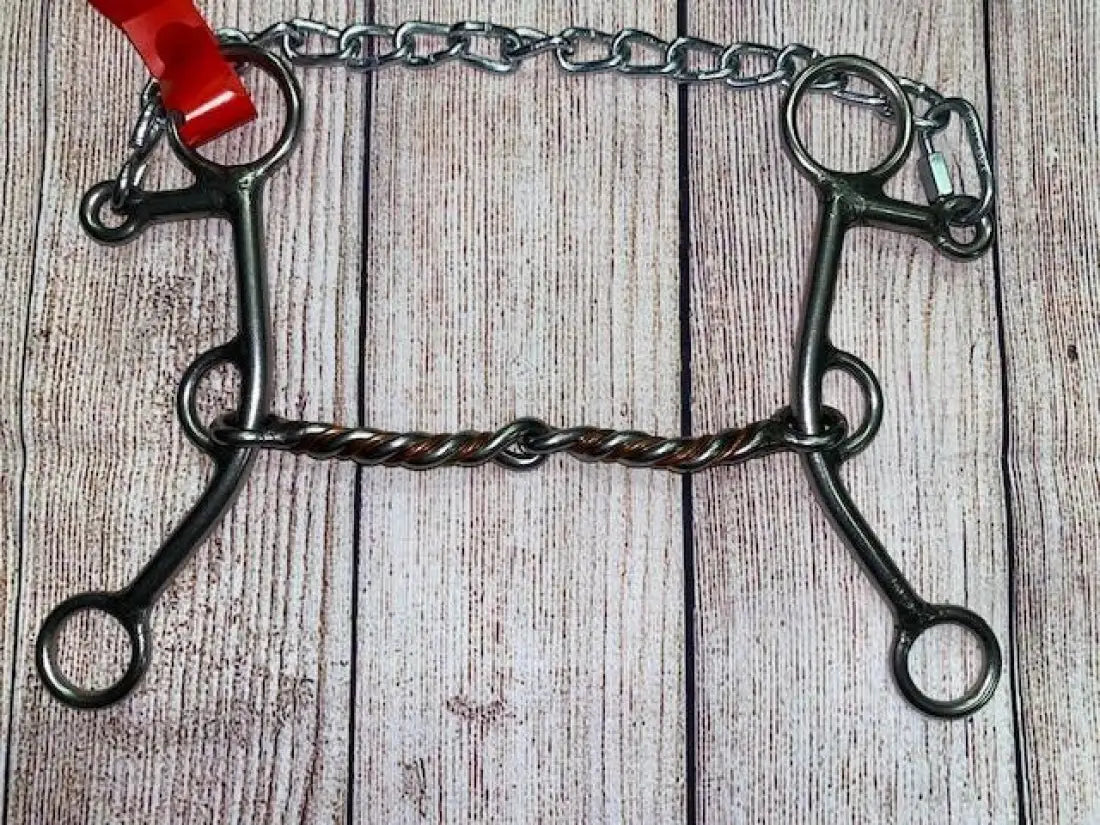 L&W #179 Lifter Bit - Short Shank 19 - 3/8’’ Copper Twisted Snaffle Bit