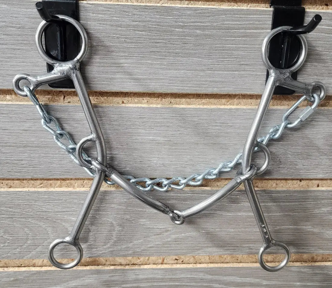 L&W #179C Lifter Bit - Long Shank 10 - Large Smooth Snaffle Bit