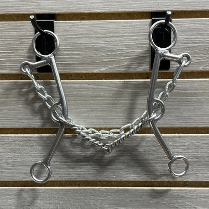 L&W #179C Lifter Bit - Long Shank 16 - Medium Twisted Snaffle Bit