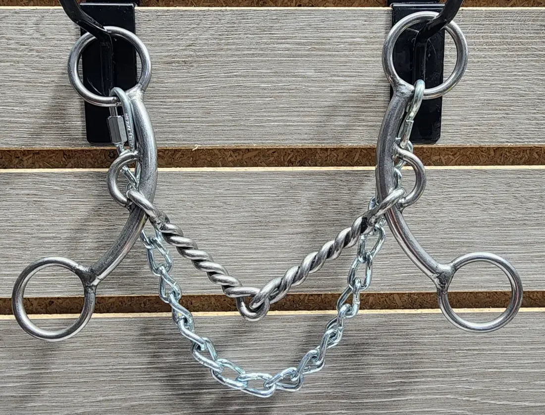 L&W #182 Lift Bit 38 - Large Twisted Snaffle Bit