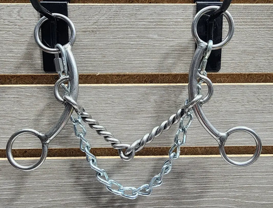 L&W #182 Lift Bit 38 - Large Twisted Snaffle Bit