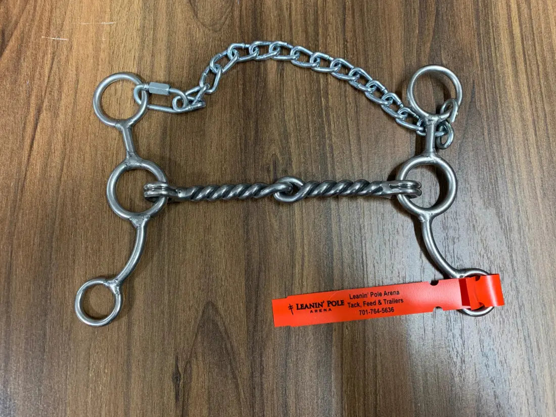 L&W #184 Junior Cowhorse Circle Ring Bit - 6’’ 15 - Large Twisted Snaffle 7/16’’ Bit