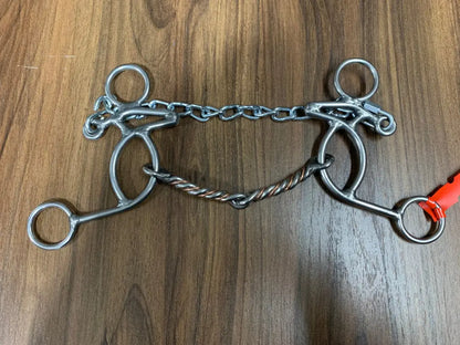 L&W #188 Lift Bit 19 - 3/8’’ Copper Twisted Snaffle Bit
