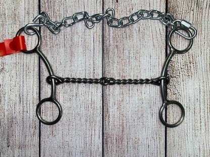 L&W #189 Slider Bit 16 - Medium Twisted Snaffle Bit