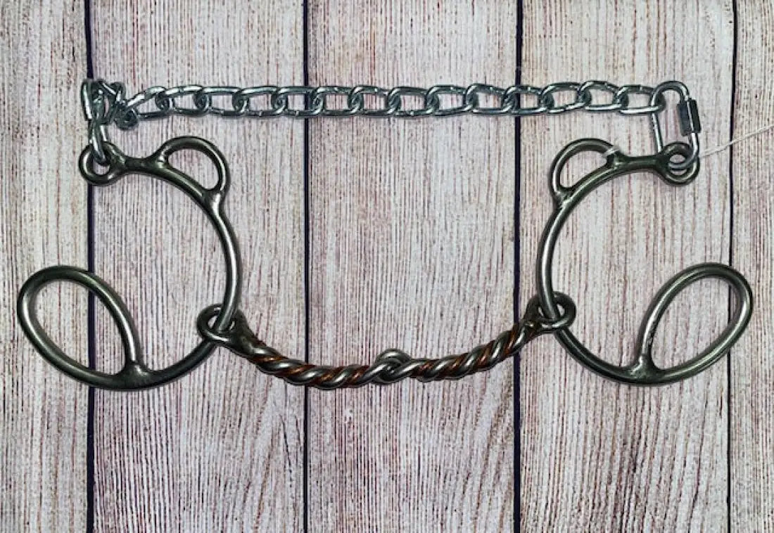 L&W #191 Sweet Six Bit 19 - 3/8’’ Copper Twisted Snaffle Bit