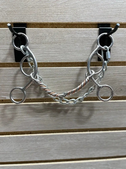 L&W #266 Lift Bit 19 - 3/8’’ Copper Twisted Snaffle Bit