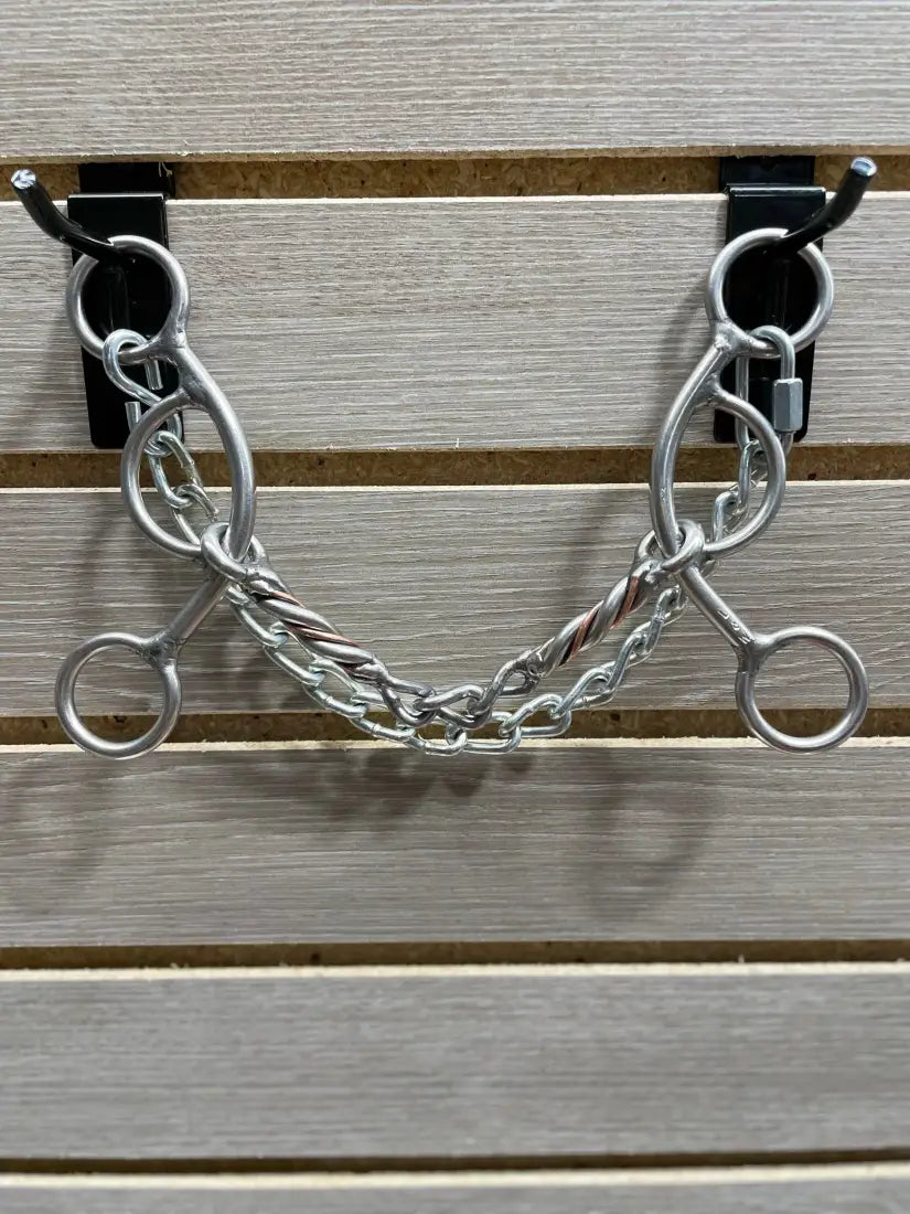 L&W #266 Lift Bit 21 - Copper Twisted Chain Middle Snaffle Bit