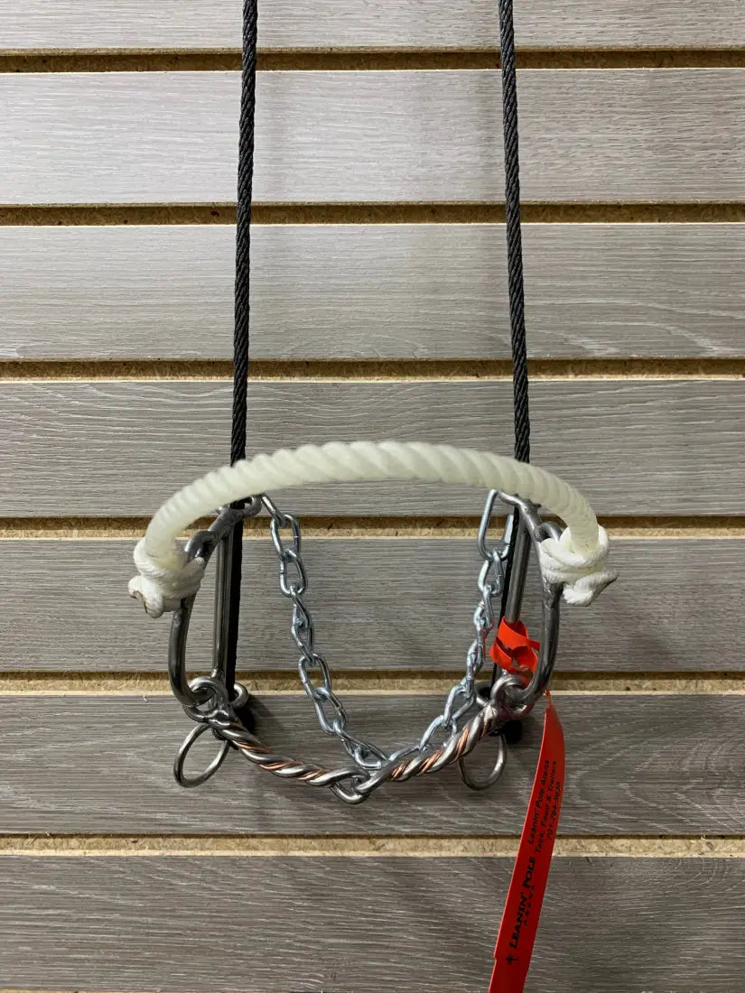 L&W #322 Rope Draw with Cable Poll Combination Rope Nose Bit 19 - 3/8’’ Copper Twisted Snaffle Bit