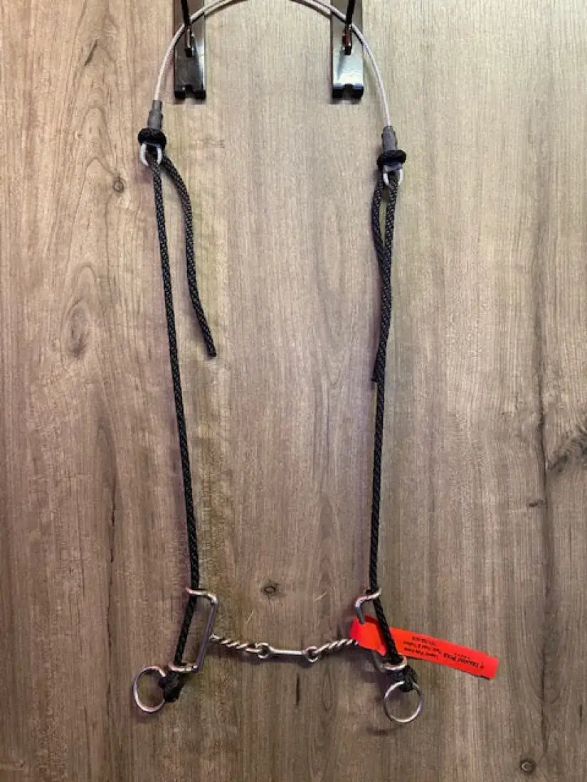 L&W #323 Rope Draw Gag Bit with Cable Poll 5 - Twisted Dogbone Bit