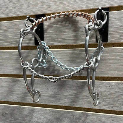 L&W #329 Medium Shank Combination Steel Nose Bit 16 - Medium Twisted Snaffle Bit