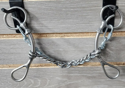 L&W #DR Lift Bit 7b - Chain Middle Twisted Snaffle Bit