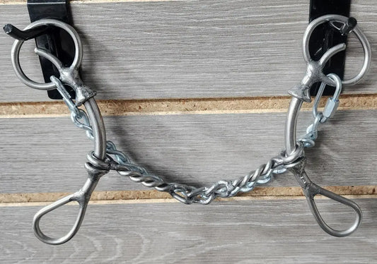 L&W #DR Lift Bit 7b - Chain Middle Twisted Snaffle Bit