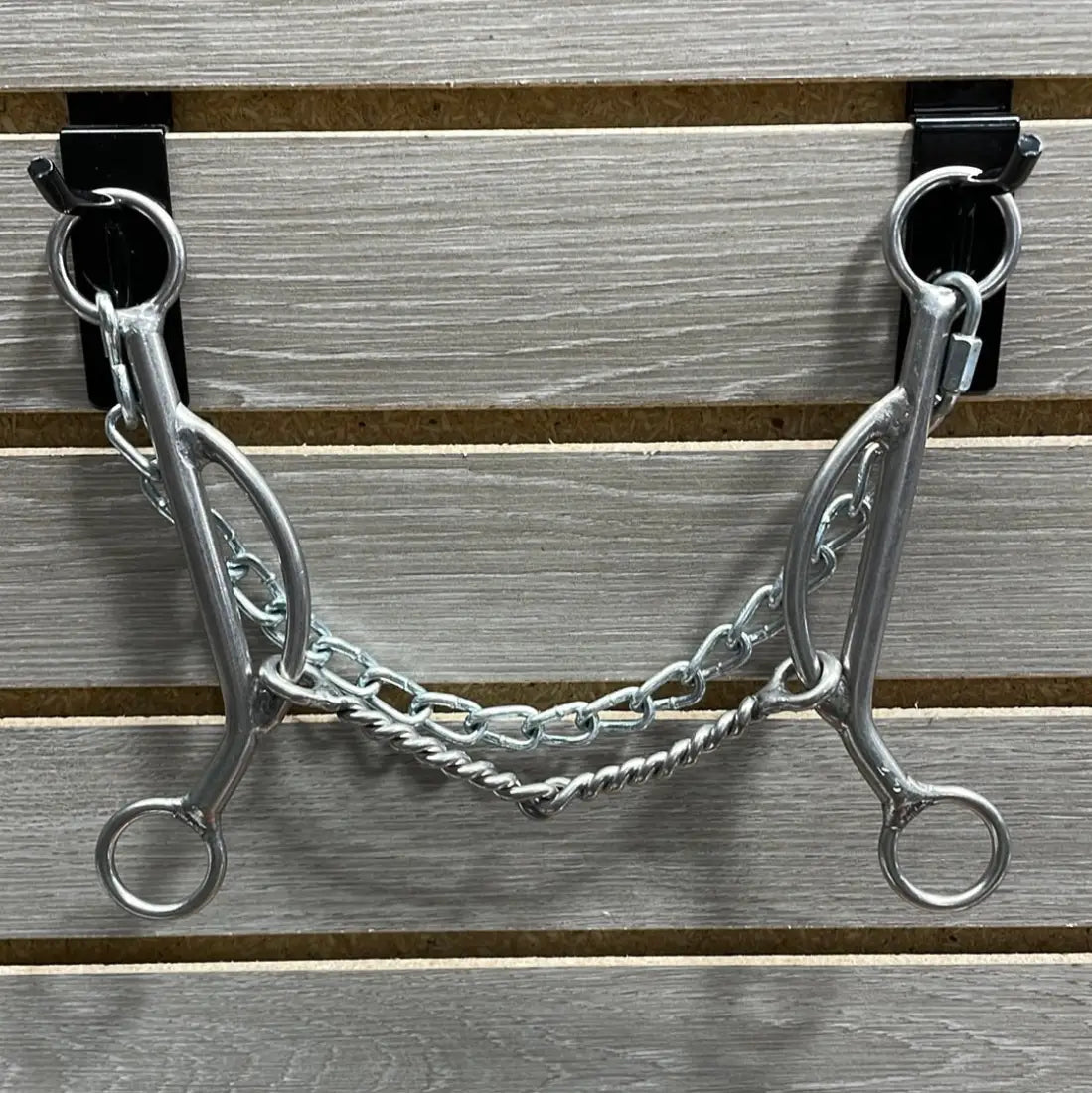 L&W #KJ Long Shank Kathy James Bit 16 - Medium Twisted Snaffle Bit
