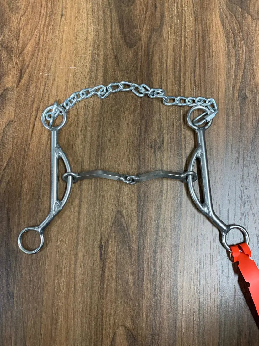 L&W #KJ Long Shank Kathy James Bit 25 - Square Snaffle Bit