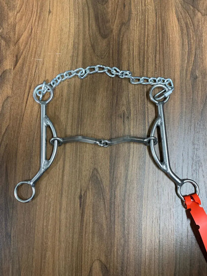 L&W #KJ Long Shank Kathy James Bit 25 - Square Snaffle Bit