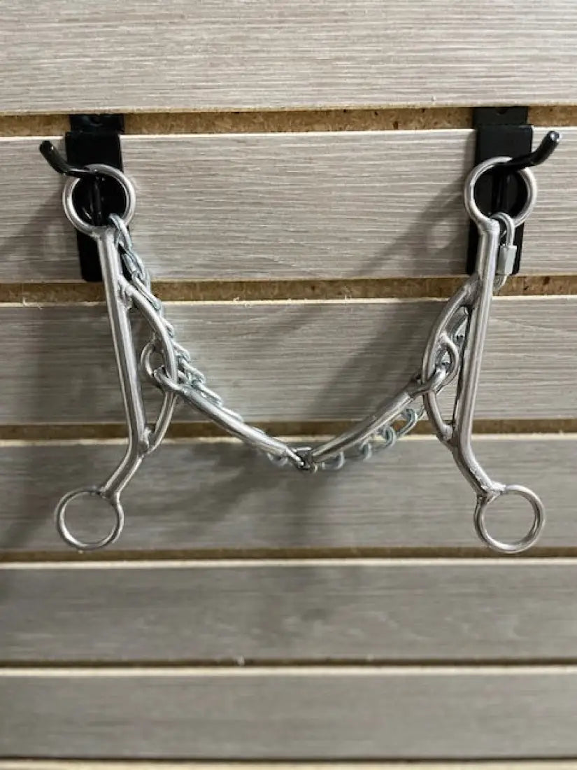 L&W #KJ3 Long Shank Kathy James with Stops Bit 10 - Large Smooth Snaffle Bit