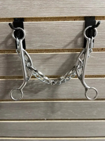 L&W #KJ3 Long Shank Kathy James with Stops Bit 25d - Slow Twist Snaffle Bit