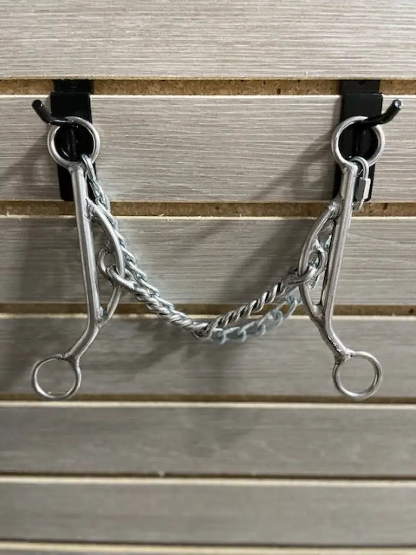 L&W #KJ3 Long Shank Kathy James with Stops Bit 38 - Large Twisted Snaffle Bit