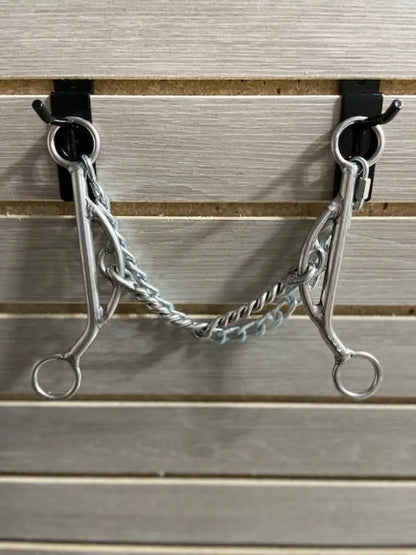 L&W #KJ3 Long Shank Kathy James with Stops Bit 38 - Large Twisted Snaffle Bit
