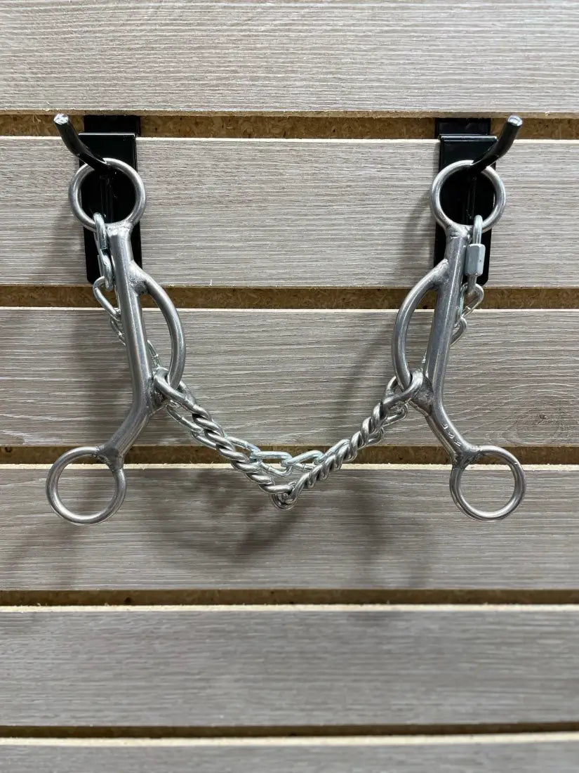 L&W #SSKJ Short Shank Kathy James Bit 16 - Medium Twisted Snaffle Bit