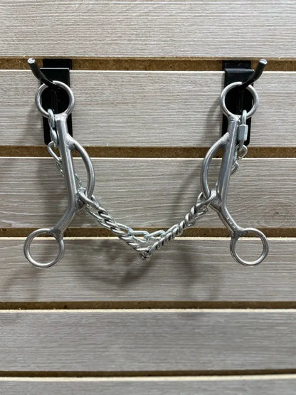 L&W #SSKJ Short Shank Kathy James Bit 16 - Medium Twisted Snaffle Bit