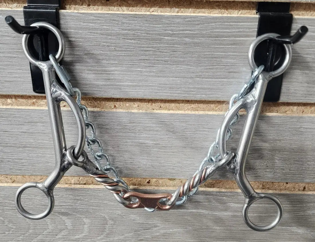 L&W #SSKJ Short Shank Kathy James Bit 24 - 3/8’’ Twist w/ Copper Inlay and Copper Dogbone Bit