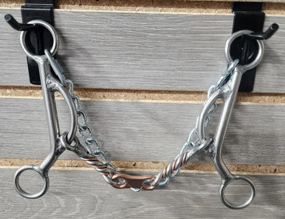 L&W #SSKJ Short Shank Kathy James Bit 24 - 3/8’’ Twist w/ Copper Inlay and Copper Dogbone Bit