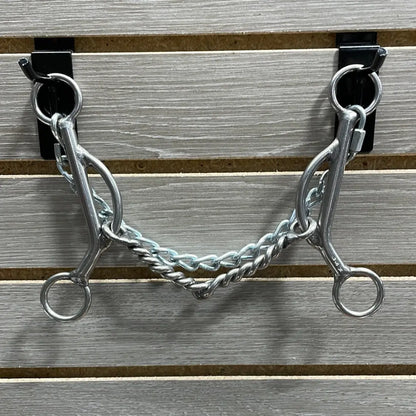 L&W #SSKJ Short Shank Kathy James Bit 38 - Large Twisted Snaffle Bit