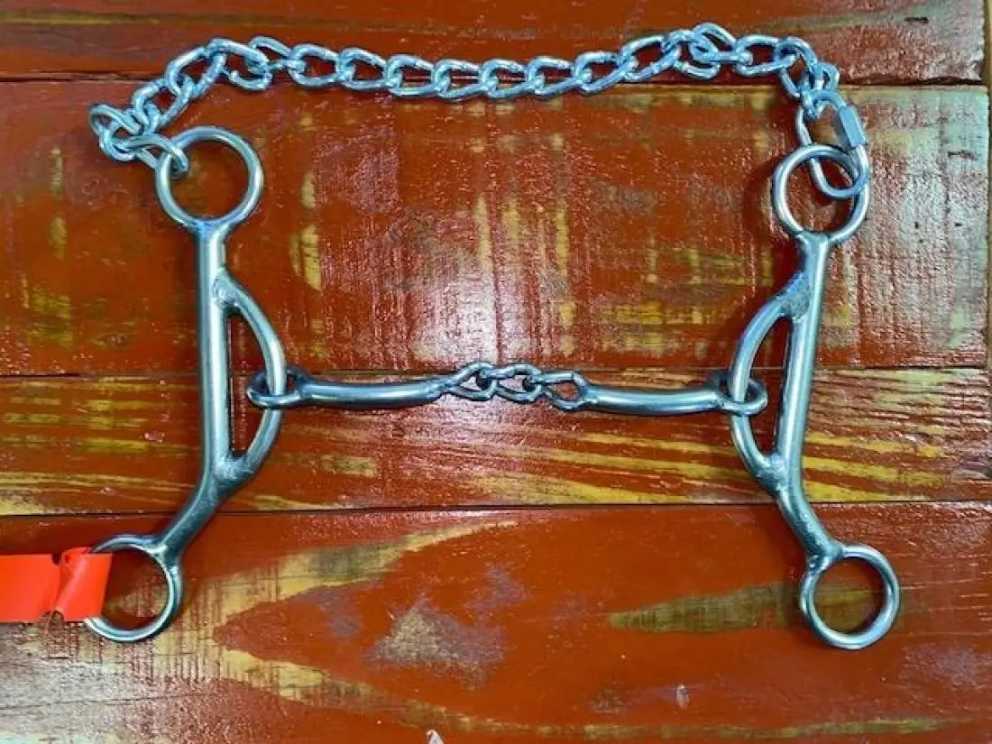L&W #SSKJ Short Shank Kathy James Bit 7 - Chain Middle Snaffle Bit