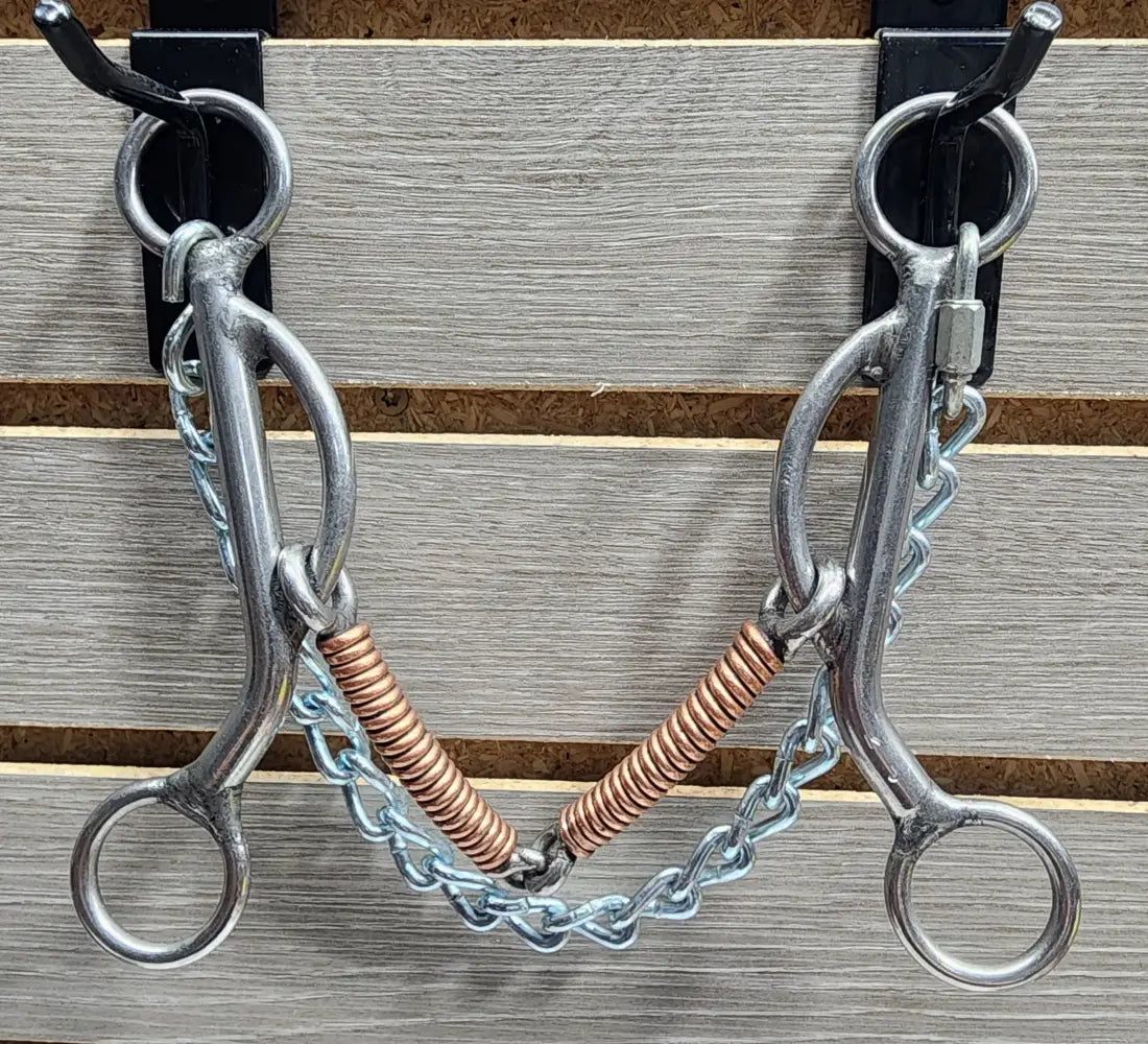 L&W #SSKJ Short Shank Kathy James Bit 9 - Copper Wrapped Snaffle Bit