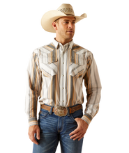 Load image into Gallery viewer, Ariat Men&#39;s Pro Series Black &amp; Orange Evan Western Shirt
