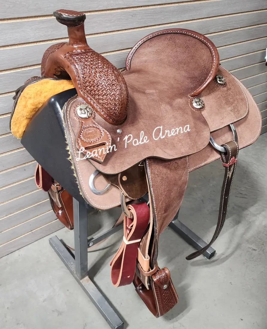 Lazy ’L’ Saddles by Larry Coats 15’’ Team Roper 15’’ Rope Saddle