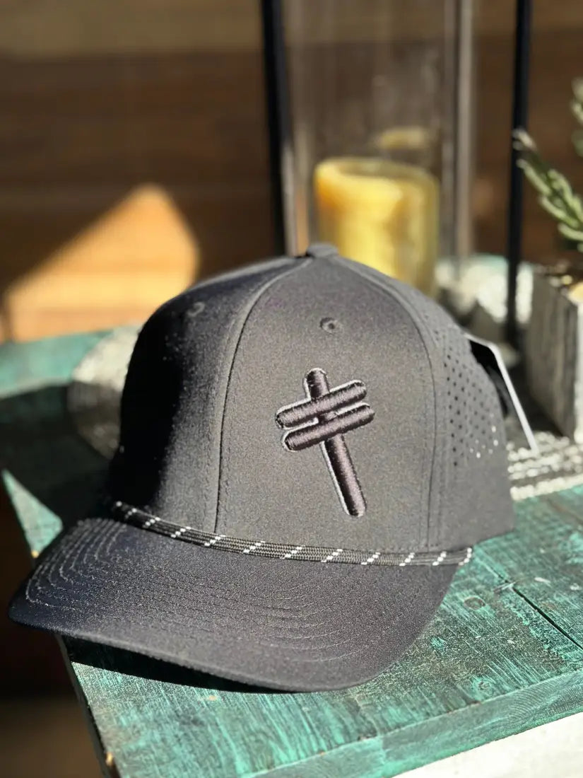 Leanin’ Pole 3D Brand Cap Black Hats