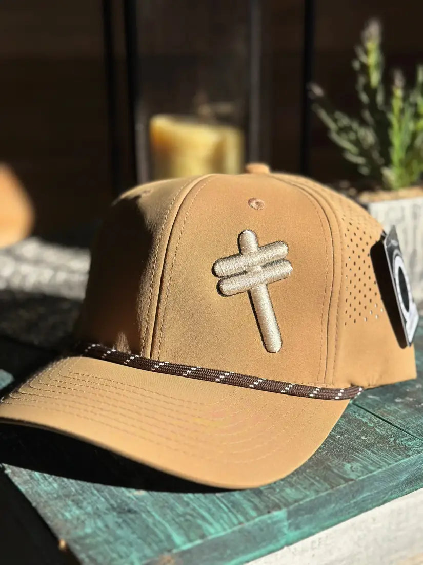 Leanin’ Pole 3D Brand Cap Tan Hats
