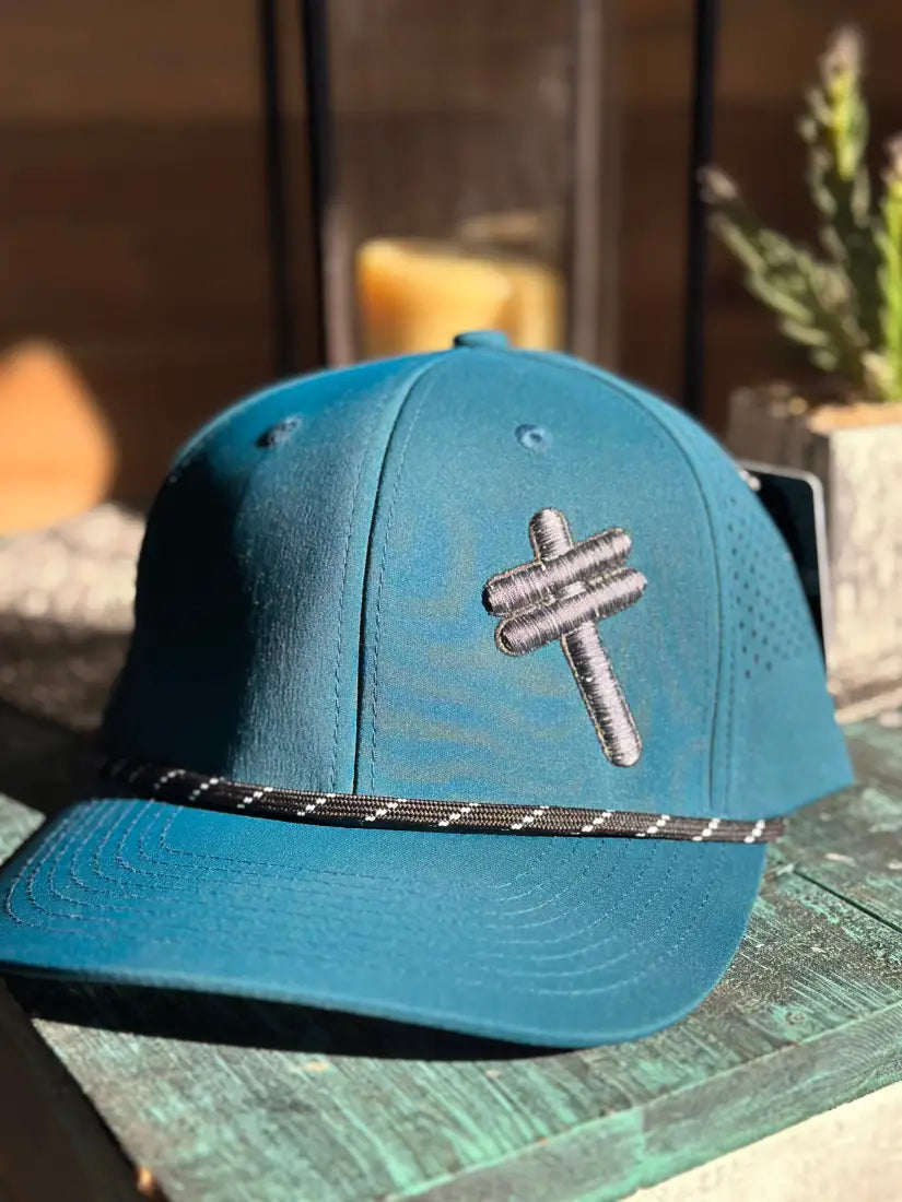 Leanin’ Pole 3D Brand Cap Teal Hats