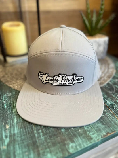 Leanin’ Pole Embroidered Patch Cap Grey Performance Hats