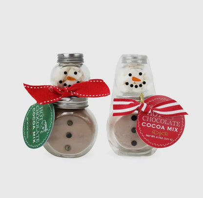 Leanin’ Pole Glass Jar Snowman Cocoa Set Food