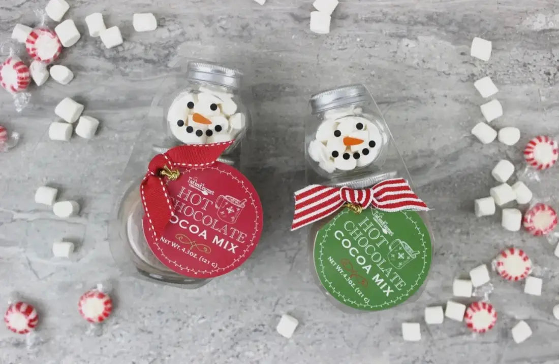Leanin’ Pole Glass Jar Snowman Cocoa Set Food