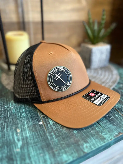 Leanin’ Pole Rubber Logo Cap Camel/Black Hats