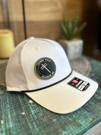 Leanin’ Pole Rubber Logo Cap White Hats
