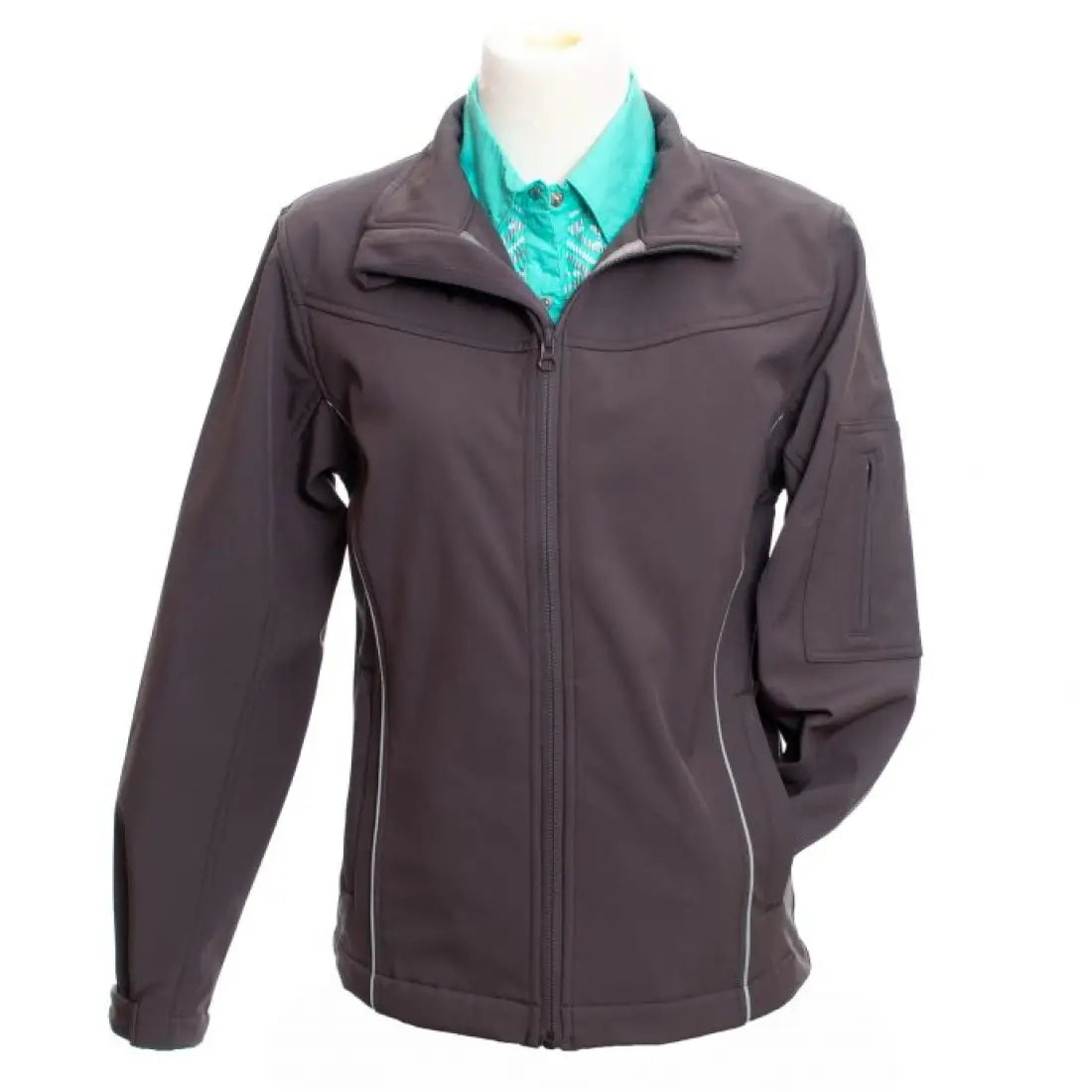 Leanin’ Pole Women’s Embroidered Cheyenne Softshell Jacket Charcoal / Medium Women’s Jacket