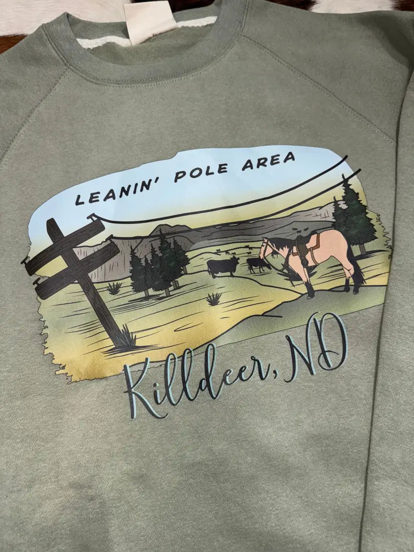 Leanin’ Pole Women’s Sage Vintage Fleece Pullover Small Women’s Pullover