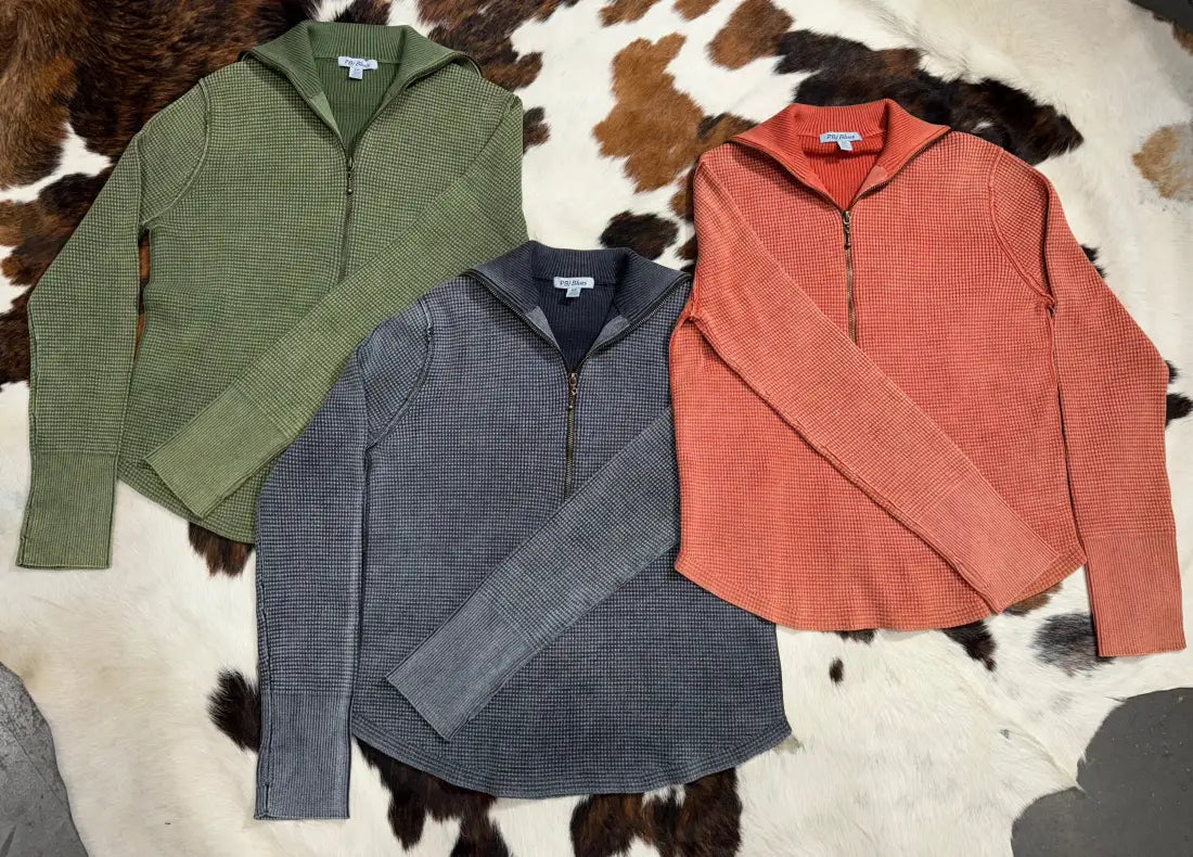 Leanin’ Pole Women’s Waffle Knit ¼ Zip Pullover Women’s Pullover