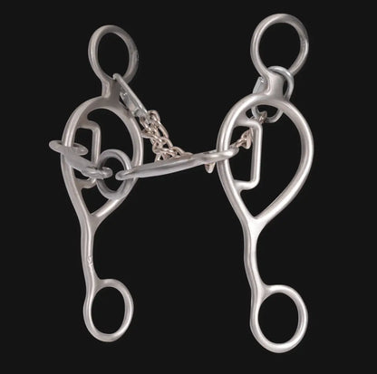 Shank Level 2: 6-1/2”. Mouthpiece Level 1: Ring toggle snaffle. Gag Length: 1-1/8”. Smooth ring toggle mouthpiece combines with medium leverage and gag to encourage more rate, plus lateral bend and poll control. Specially designed to provide lift to the intermediate horse while encouraging lateral flexion.