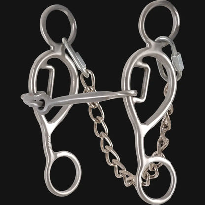 Shank Level 1: 5-1/2”. Mouthpiece Level 1: Snaffle. Gag Length: 7/8”. Snaffle mouthpiece combined with easy leverage and limited gag encourages lateral fl exion and suppleness. Great for fundamental training in younger horses.