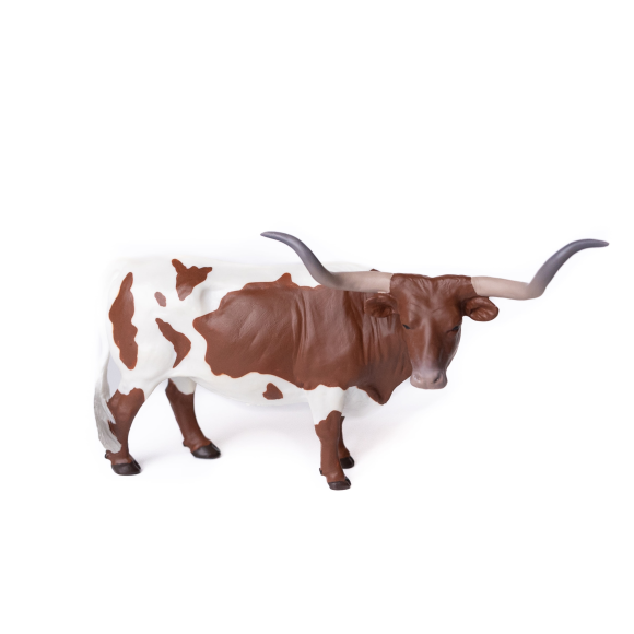 Little Buster Texas Longhorn Steer Red/White