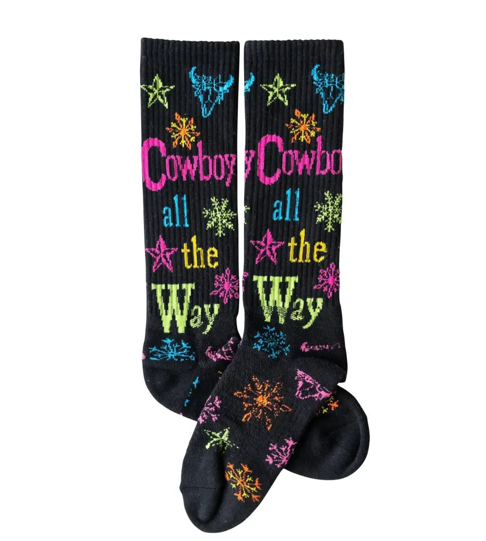 Lucky Chuck: Cowboy All The Way Sock Adult Socks