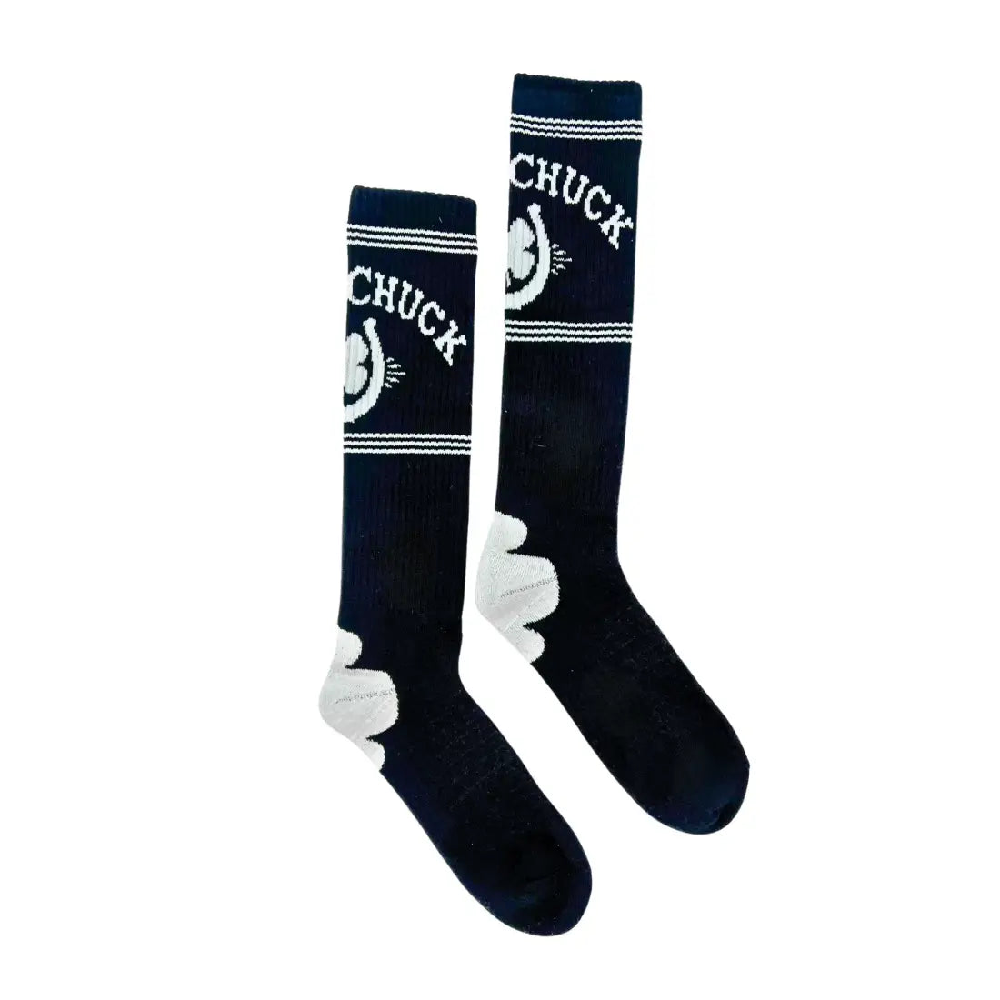 Lucky Chuck: Retro Black Sock Adult Socks