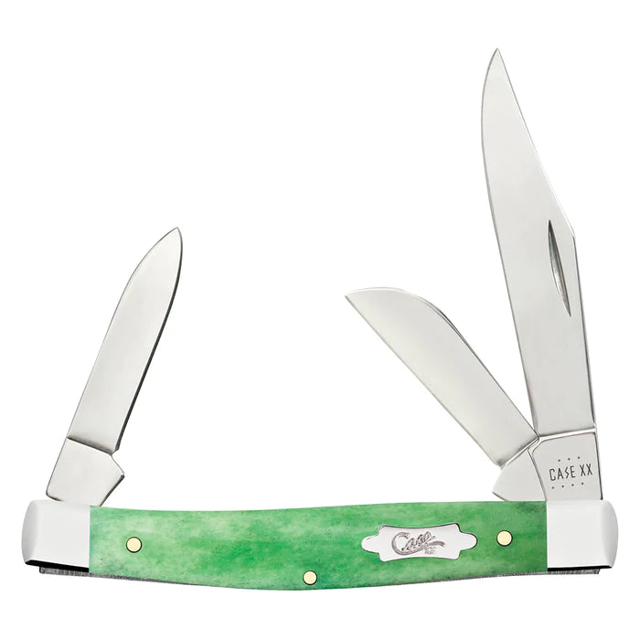 Case Emerald Green Bone Medium Stockman Knife